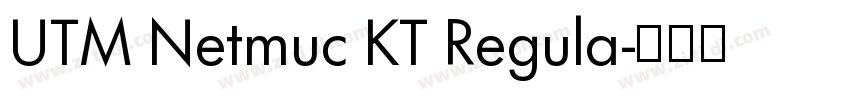 UTM Netmuc KT Regula字体转换